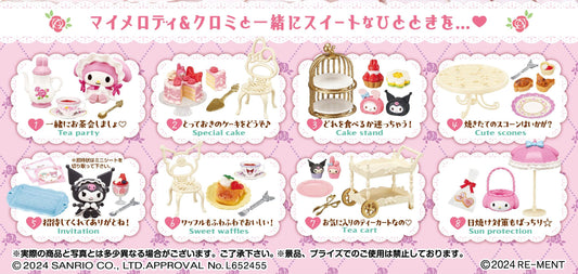 Re-Ment Sanrio: My Melody & Kuromi Sweet Tea Party - Full Set of 8