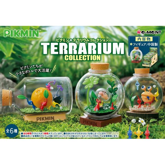<p>Re-Ment's lineup of "Pikmin" terrarium-type displays is back! Each of the six little dioramas in this set gives us a colorful and detailed glimpse into the world of the Pikmin. There are six different items to collect and trade, and you'll random figure. Place your order today!</p>

<p><strong>Each sealed blind box contains 1 randomly selected collectible</strong> from this Re-Ment series. Specific designs cannot be selected, making every box a fun surprise.</p>

<p><strong>Collection Lineup:</strong></p