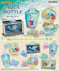 Your favorite Pokemon want to share their memories of seaside vacations with you! Re-Ment's newest lineup of "Aqua Bottle" collectibles will bring a serene touch of the ocean wherever you display them. There are six different items to collect and trade, and you'll get one. Order yours today!

[Lineup]:

Piplup
Lapras
Primarina
Spheal & Seel
Horsea & Luvdisc
Relicanth & Clamperl