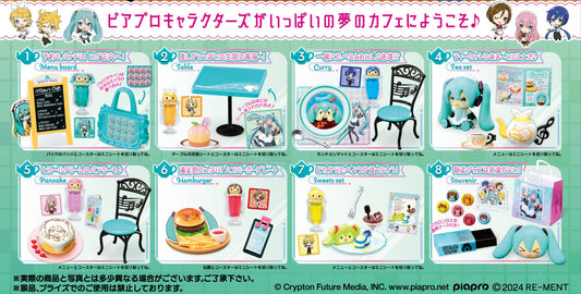 Re-Ment Hatsune Miku Series: Miku's Cafe Collection - Full Set of 8