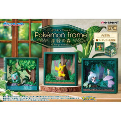 Re-Ment Pokemon Frame Deep Green Forest - Full set of 6