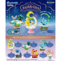 Re-Ment's third series of "Pokemon" figures with a theme of a starry night sky is now available for order! These figures have beautiful transparent parts for a fantastical appearance; they'd look wonderful on your shelf or desktop! There are six different enchanting vignettes to collect and trade, and you'll get one at random.

[Lineup]:

Pikachu & Cleffa
Minccino
Glaceon
Absol
Ponyta
Kirlia & Ralts