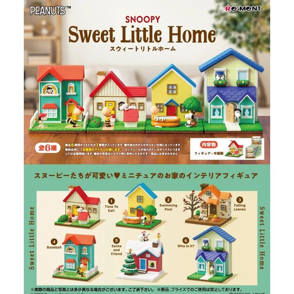 Snoopy Sweet Little Home – Re-Ment Blind Box

Step into the charming world of Snoopy and the Peanuts gang with the Snoopy Sweet Little Home collection from Re-Ment! This adorable miniature series recreates colorful little homes and seasonal scenes featuring Snoopy, Charlie Brown, Woodstock, and friends.

Each blind box contains a detailed miniature house scene complete with characters, landscaping, and tiny accessories. With themes ranging from summertime fun and baseball to falling leaves and Christmas, ev