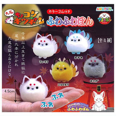 This series have a lineup of 4 different foxes that come with an elastic band: Uiro (White & Red), Mizore (White & Blue), Kohakutou (Yellow), & Yaketa (Grey & Red)

Please note: All orders are random! We cannot guarantee a certain figure or "set".