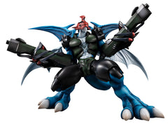 From the anime series Digimon Adventure 02 comes the Ultimate Digimon Paildramon! The moment Davis was able to create an emotional bond with Ken allowed this powerful DNA Digivolution to take place, creating the powerful Paildramon with the arms and legs of a dragon and the ironclad body of an insect's shell—all faithfully captured on this Precious G.E.M Series figure! The figure has been sculpted in a dynamic pose with his biological cannons ready to release his Desperado Blaster attack.