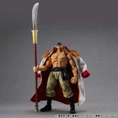 <p><strong>PRE-ORDER: Expected to ship in May of 2027.</strong></p>

<p>Whitebeard, the World's Strongest Man, returns in Megahouse's Variable Action Heroes line with the upgraded Edward Newgate Ver. 1.5.</p>

<p>This updated version of the 2017 figure gives Whitebeard a cloth coat in place of the previous soft plastic, with the shoulder fringe and Whitebeard Pirates mark on the back reproduced. His muscles and scars are finely detailed with emphasized shading. Accessories include replacement hands, two rep