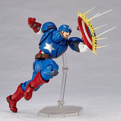 Kaiyodo Revoltech Amazing Yamaguchi Avengers Captian America Figure | Galactic Toys & Collectibles