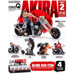<p><strong>Each blind box contains 1 random figure. There are 4 different figures to collect. Specific figures cannot be selected.</strong></p>

<p>Return to the unforgettable world of <strong>AKIRA</strong> with the <strong>Kaiyodo miniQ AKIRA Part.2 “Tetsuo”</strong> collectible figure series!</p>

<p>This second miniQ assortment focuses on Tetsuo and other memorable characters from the legendary anime film, recreating iconic scenes in Kaiyodo's compact miniature format. Each figure features detailed scul