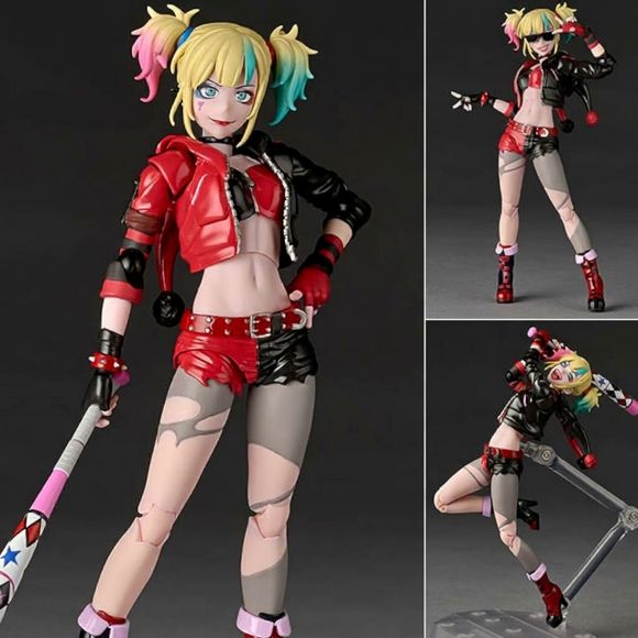 <p>Harley Quinn brings her chaotic energy to another world with the <strong>Revoltech Amazing Yamaguchi Harley Quinn Suicide Squad ISEKAI Ver.</strong> action figure from Kaiyodo!</p>

<p>Based on Harley's appearance in the Japanese anime <em>Suicide Squad ISEKAI</em>, this figure recreates her distinctive red-and-black outfit, colorful twin-tail hairstyle, signature baseball bat, and handgun in Kaiyodo's dynamic Amazing Yamaguchi style.</p>

<p>Designed by Katsuhisa Yamaguchi, Harley features extensive art