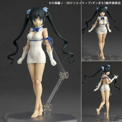 <p>The goddess of the Hestia Familia joins Kaiyodo's <strong>Revoltech</strong> series! <strong>Hestia</strong> from <em>Is It Wrong to Try to Pick Up Girls in a Dungeon?</em> is recreated as an expressive and highly articulated action figure packed with character-specific accessories.</p>

<p>Despite her compact size, Hestia's distinctive proportions, flowing twin-tail hairstyle, and iconic white-and-blue outfit are faithfully recreated with a combination of articulated and specially designed joints. The f