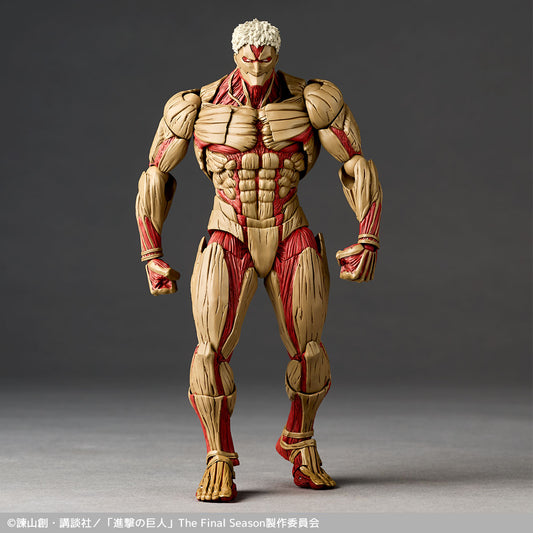 <p>Bring one of the most formidable Titans from <strong>Attack on Titan</strong> to your collection with the <strong>Kaiyodo Revoltech Amazing Yamaguchi Armored Titan</strong> action figure!</p>

<p>The Armored Titan's massive physique and distinctive plated body are recreated with detailed sculpting inspired by its appearance in the anime. Kaiyodo's Amazing Yamaguchi articulation system is engineered around the character's heavily muscled proportions, allowing for dramatic battle poses while preserving the