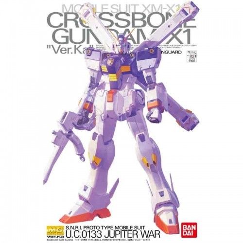 Katoki's interpretation of the Crossbones Gundam X-1 features both original and upgraded equipment. Many small parts and details are featured on this kit including the various pirate themed skulls on its main body. Core fighter can separate from body and weapons include a beam zanbar shaped like a pirate cutlass, a gun that resembles a flintlock pistol, daggers in its feet, scissor anchors in the skirt, brand markers on its forearms, and beam sabers along with an anti-beam cloak. 

With a little bit of tr