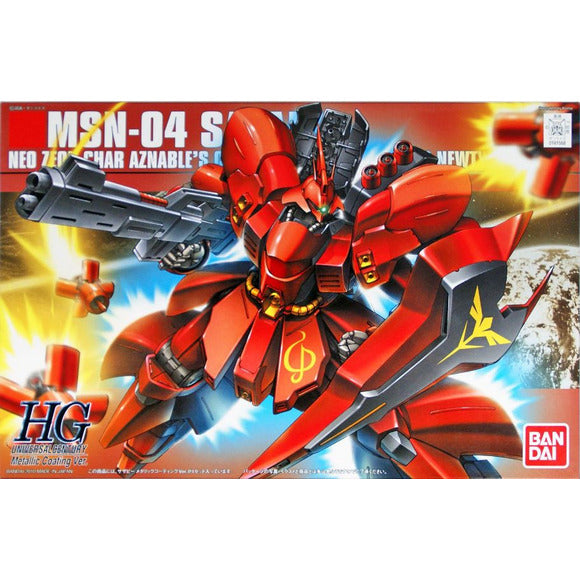 Bandai Hobby Gundam Mobile Suit Gundam HGUC MSN-04 Sazabi (Metallic Coating Ver.) HG 1/144 Model Kit | Galactic Toys & Collectibles