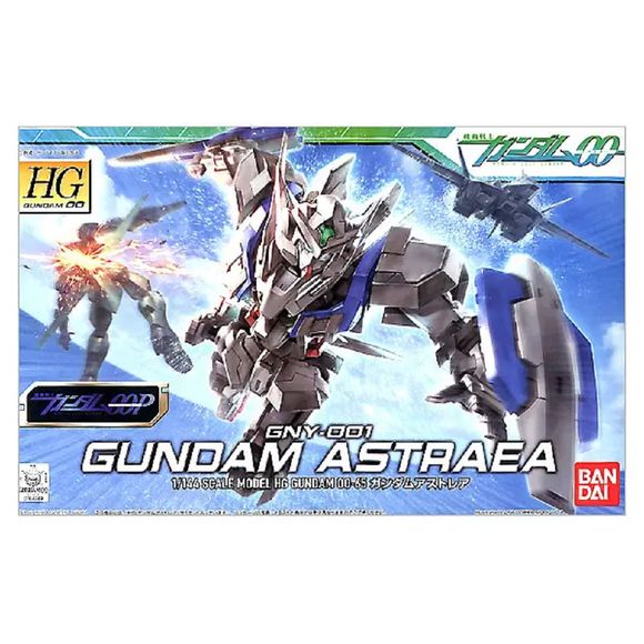 This 1/144 scale beauty comes with two types of GN drives so you can build it as either the Astraea or Astraea Type-B. Its weapons include two GN Beam Sabers, a GN Shield, GN Beam Rifle, Proto GN Sword, and the massive GN Launcher. Bandai's use of poly-caps allow the Astraea to hold a variety of poses. Foil marking stickers are included.

NOTE: This kit shares many sprues with the Gundam Exia kit, so don't be suprised! This is indeed the Astraea kit.