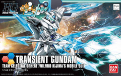 Used by the GunPla Academy's Wilfrid Kijima from the Gundam Build Fighters series, the Transient Gundam makes a 1/144 scale appearance! Designed with aesthetics from the Gundam 00 series, it features translucent parts for GN condensers over its body.