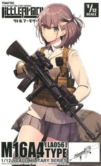 This kit includes a laser illuminator, scope, carrying handle, backup sight, and a selectable grip bipod that opens and closes. A rail cover is also included.