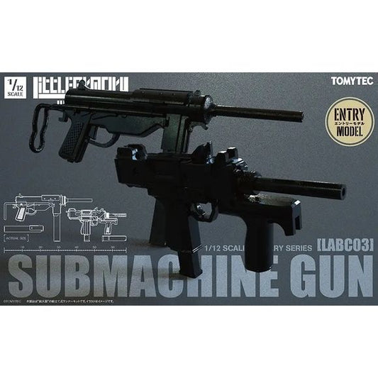 This Little Armory set includes parts to build 1/12-scale versions of both the M3A1 and a 9mm machine gun! The M3A1 consists of just five parts, and the 9mm is in four parts for easy and fast assembly! They're every bit as detailed as more complex Little Armory items, and your 1/12-scale figures will love it. Order yours today!