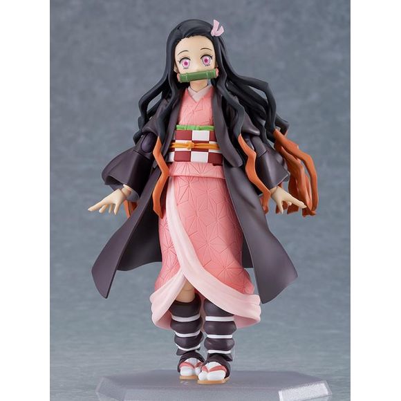 The demon girl who slays demons with her brother comes to us in this figma figure.  The Nezuko figure is highly detailed and articulated.  With extra faceplates, hand pieces, and kimono parts, this figure can be positioned thoughtfully within any collection!