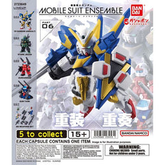 Mobile Suit Gundam – Mobile Suit Ensemble Part 06 Gashapon

Build, customize, and expand your Mobile Suit collection with Bandai’s Mobile Suit Ensemble Part 06! This Gashapon series features highly detailed, super-deformed Mobile Suits with interchangeable parts and weapons, allowing you to create different poses and loadouts.

There are 5 different items to collect:

V2 Gundam (Assault)
Stark Jegan
Guncannon
Gun Tank
MS Weapons Set

Each gacha capsule contains 1 randomly selected item. The figure or weapon