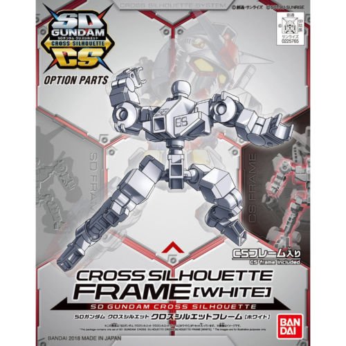 Here comes a new generation SD Gundam series with flexible proportions! -This is an individually sold white Cross Silhouette frame. -You can create your favorite proportions by combining it with separately sold "Cross Silhouette frames". -GM head is included. Accessories: -Cross Silhouette frame [white] x1
