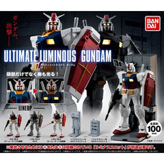 Bring the legendary Mobile Suit Gundam to your collection with Bandai's Ultimate Luminous Gundam series! This premium Japanese Gashapon collection features highly detailed miniature versions of the iconic RX-78 Gundam, complete with compatibility for Bandai's Ultimate Luminous LED lighting system.

Standing approximately 100mm (4 inches) tall when assembled, these collectible pieces feature impressive sculpting, mechanical detail, and interchangeable display options. The lineup includes the classic RX-78-2