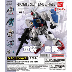Mobile Suit Gundam – Mobile Suit Ensemble Part 21 Blind Capsule

Build your Mobile Suit collection with Bandai’s Mobile Suit Ensemble Part 21! This capsule series features highly detailed miniature Mobile Suits and accessories from the Mobile Suit Gundam universe.

Each figure features a compact, stylized design with articulated parts, allowing you to create dynamic poses and customize your display. Collect the Mobile Suits or grab the MS Weapons Set to expand their loadouts!

Each capsule offers a unique p