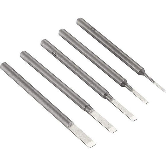 GodHand BBH-1-3 Pin Vise Flat Chisel Bit Blade Set of 5 1mm-3mm for Plastic | Galactic Toys & Collectibles
