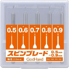 GodHand SB-5-9 Pin Vise Spin Mold Blade Set of 5 0.5mm-0.9mm for Plastic Models