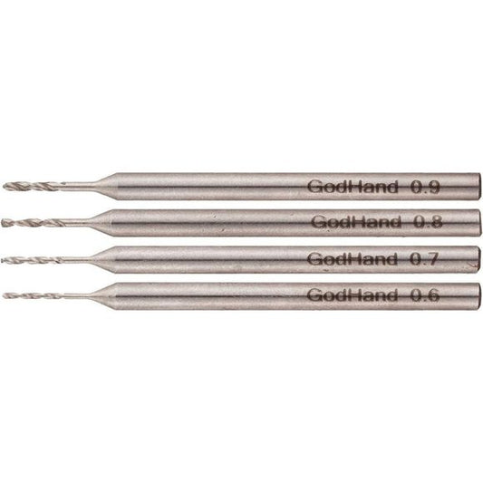GodHand DB-5A Pin Vise Drill Bit Set of 5 0.5-0.9mm for Plastic Models