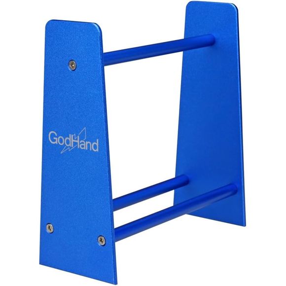 Tools such as nippers and pliers that tend to become cluttered during work can be stored stylishly and safely on this aluminum stand.  Organize your workspace and improve your production efficiency!  This aluminum stand is able to hold more nippers than acrylic stands.  The GodHand logo is engraved on the outside plate.  Easy to assemble with a phillips-head screwdriver.