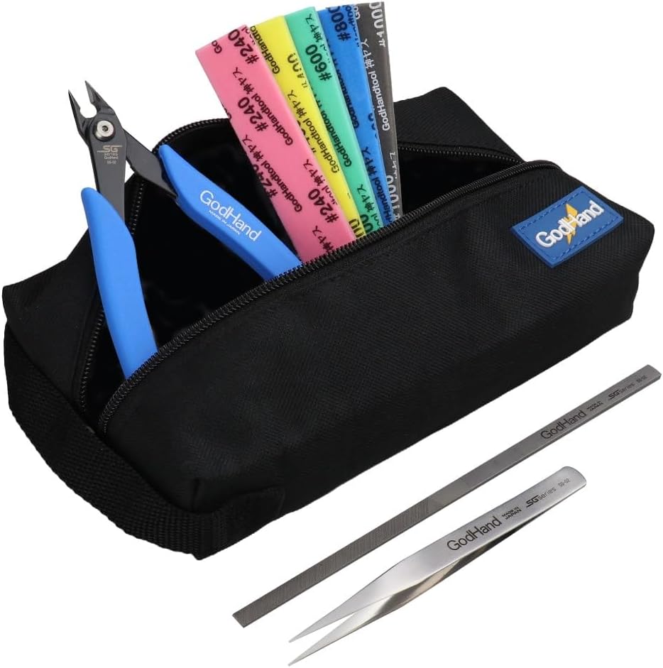 The GodHand GH-SG-02 Plastic Model Starter Tool Set is the perfect entry-level toolkit for anyone starting plastic model building. Designed by the renowned Japanese tool manufacturer GodHand, this set includes all the essential tools needed to assemble plastic models from start to finish.

Whether you're building Gunpla, scale models, or other plastic kits, this high-quality starter set provides the core tools required for cutting parts, cleaning up gates, smoothing surfaces, and applying decals.

Included