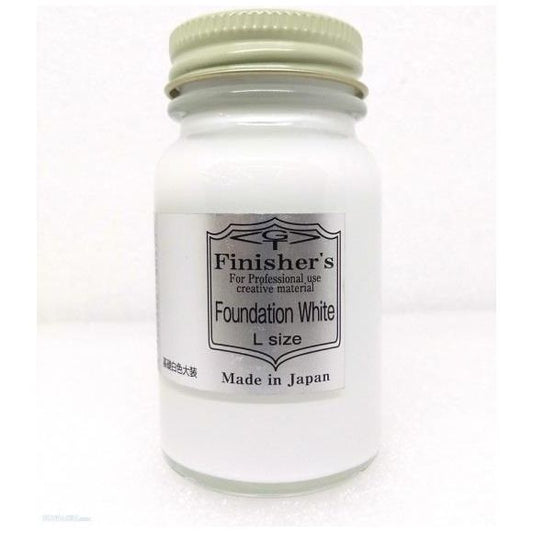 Finisher's Lacquer based paints are formulated in Japan specifically with the hobbyist in mind. This line of paint features highly pigmented rich, vibrant colors which will bring excellent details to your next project.  Finisher's white foundation has fine particles and strong concealing power, can be used as a normal surfacer or a white paint. Volume: 70 ml (2.7 oz). Made in Japan.

Continental USA shipping only.  Ground service only.