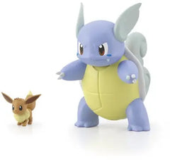 Bandai's first volume of Pokemon scale-world brings us to the Kanto region.  Based on the concept of 1/20th scale, all figures are designed to be in scale with each other.  This pack includes the Eevee and Wartortle!