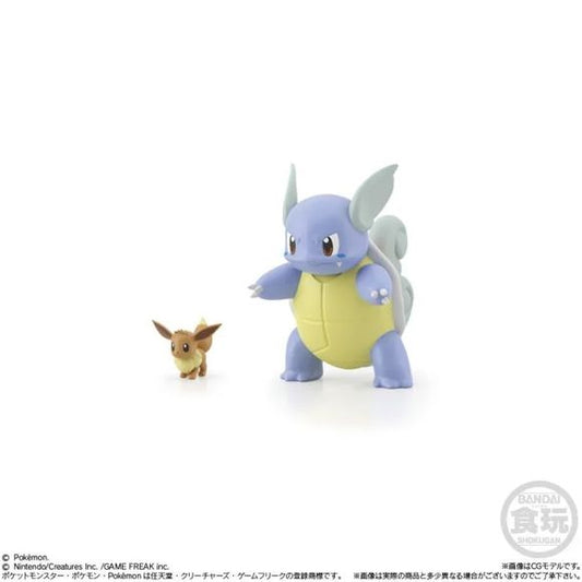 Bandai Shokugan Pokemon Scale World Kanto Eevee & Wartortle 1/20 Scale Figure