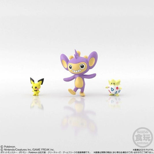 Bandai Shokugan Pokemon Scale World Johto Pichu Togepi Aipom 1/20 Scale Figure