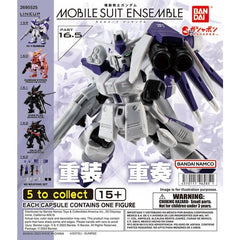 Expand your Gundam collection with Mobile Suit Ensemble Part 16.5 from Bandai Gashapon! This highly detailed capsule figure series features fan-favorite mobile suits and weapon sets from the Gundam universe, designed with the Mobile Suit Ensemble line’s signature articulation and customization system.

Each capsule includes one randomly packed figure or accessory set, allowing collectors to mix, match, and equip their mobile suits for dynamic display possibilities. This lineup includes the Hi-ν Gundam, Gund