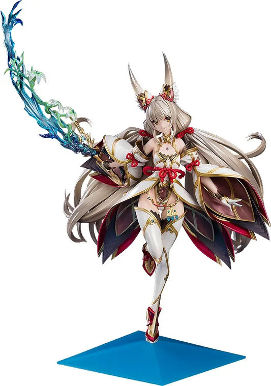 <p><strong>PRE-ORDER: Expected to ship in July of 2027.</strong></p>

<p>From the Nintendo Switch game <em>Xenoblade Chronicles 2</em> comes <strong>Nia in her awakened form</strong> as an impressive 1/7 scale figure from Good Smile Company!</p>

<p>Based on an illustration by character designer <strong>Masatsugu Saito</strong>, Nia's elegant and powerful appearance has been faithfully recreated with intricate sculpting and detailed paintwork.</p>

<p>Translucent parts and pearl paint applications are used