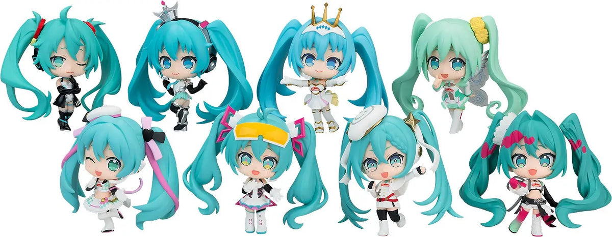 <p><strong>PRE-ORDER: Expected to ship in July 2027.</strong></p>

<p><strong>This listing is for one complete factory box containing all 8 figures in the Racing Miku All Stars Figure Collection Vol. 2 lineup.</strong></p>

<p>Celebrate the history of the Hatsune Miku GT Project with the <strong>Racing Miku All Stars Figure Collection Vol. 2</strong> from GOODSMILE RACING!</p>

<p>Volume 2 features adorable palm-sized versions of Racing Miku from the odd-numbered racing seasons spanning 2011 through 2025. E