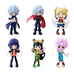 You will receive one (1) randomly selected figure 

From the popular anime series My Hero Academia comes these PalVerse figures by Bushiroad Creative. Each figure measures around 3.5 inches tall and contains all the charm of your favorite My Hero Academia characters.

[Lineup]:

Dabi
Tomura Shigaraki
Himiko Toga
Kyoka Jiro
Tsuyu Asui
Mina Ashido