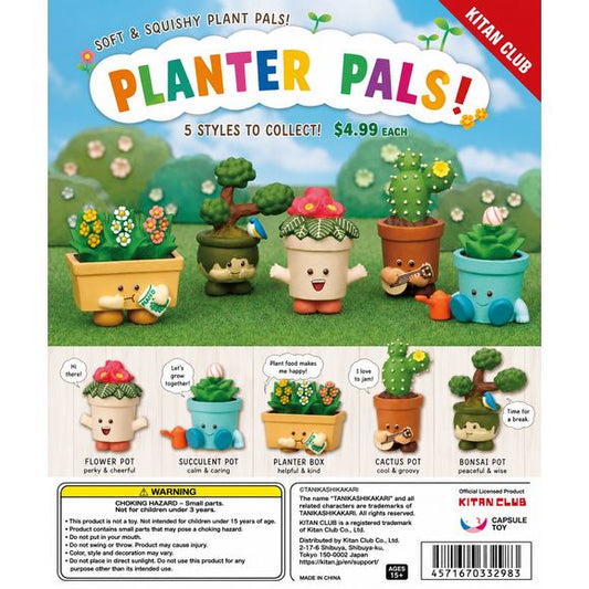 Bring a little greenery and a lot of personality to your collection with the Planter Pals Collectible Mini Figure Collection! This charming series features adorable potted plants brought to life with expressive faces, playful poses, and unique character traits. From cheerful flowers and cute succulents to a musical cactus and a peaceful bonsai tree, each figure is full of whimsical charm and garden-inspired fun.

Designed with vibrant colors and delightful details, these collectible figures make perfect des