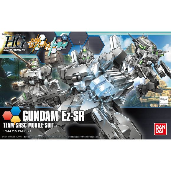 This new Gundam from "Gundam Build Fighters Try" can be built into any one of three versions: the Ez-SR1 Intruder, the Ez-SR2 Eliminator, and the Ez-SR3 Shadow Phantom. Stickers are included for  decoration.