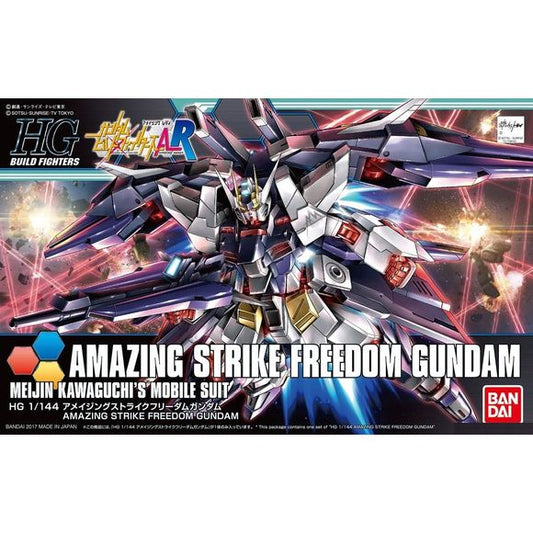 The new mobile suit piloted by Tatsuya Yuuki, who appears in the official side story "Gundam Build Fighters Amazing Ready", has now launched in the HGBF line-up! The highly popular MS Strike Freedom Gundam has been customized in a manner unique to the HGBF series. The Vrabe DRAGOON has been recreated and features a movable mount part, enabling users to mimic its firing position. The DRAGOON pods can also be attached and detached and even mounted to the Rifle! Set includes rifle x1. Runner x12. Sticker x2. I