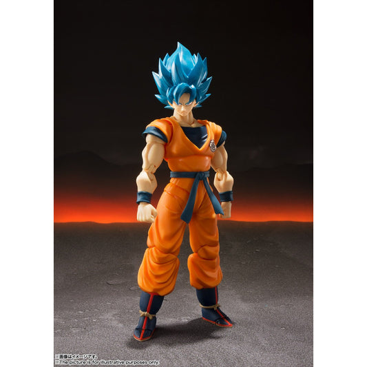 The film “Dragon Ball Super: Broly” was one of the biggest (and fastest!) hits in the series. Now S.H.Figuarts is proud to announce the release of a figure of its star character, Super Saiyan God Super Saiyan Son Goku!

It includes an outfit just like the one seen on the film's poster - a first! Don't miss this chance to complete your Dragon Ball collection, at a special new price!

The figure includes: Optional hands(L×3, R×4), Three types of optional expressions.