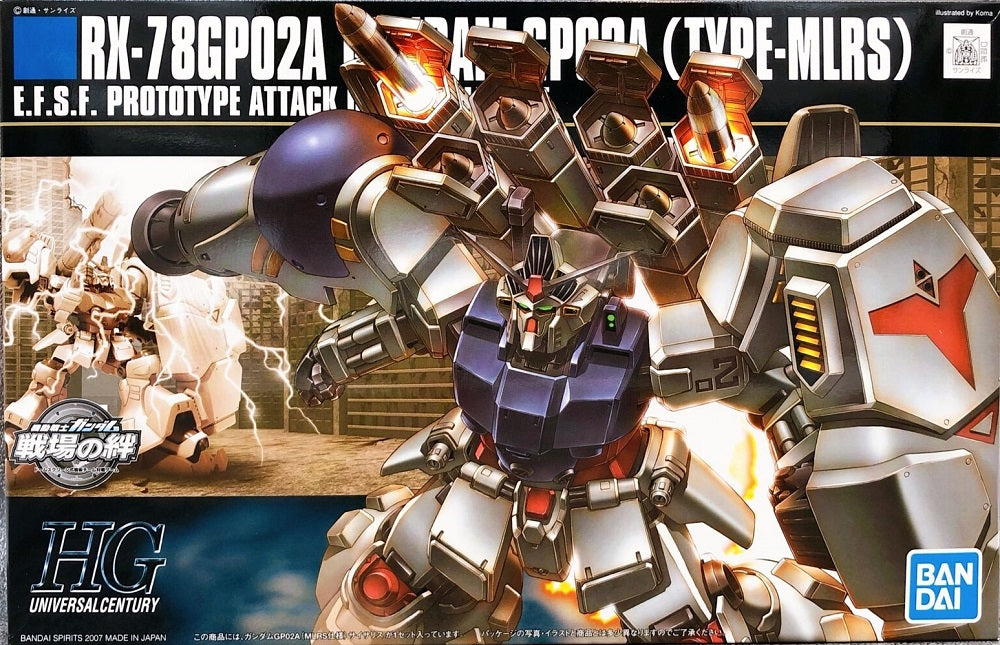 Born from the collaboration between Bandai Namco Games, Bandai, Sunrise, and Banpresto for their "Harmony of Gundam" project, the Gundam GP02A Type-MLRS Physalis is a new, enhanced version of the classic Gundam GP02A created especially for the new "MS Gundam: Bonds of the Battlefield" arcade game. This HGUC kit of the Physalis comes equipped with a multiple launch rocket system and beam bazooka as used in the arcade game, and its signature radiator shield and beam saber. The multiple launch rocket system fe