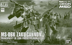 P-Bandai Gundam the Origin MSD MS-06K Zaku Cannon HG 1/144 Model Kit