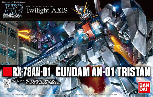 A new Gundam based on the Gundam NT-1 Alex, this Gundam stars in the new project "Gundam Twilight Axis" set 6 months after the ending of "Gundam Unicorn".  Includes two beam sabers, shield, and beam rifle. Runner x7. Sticker sheet x1. Instruction manual x1.