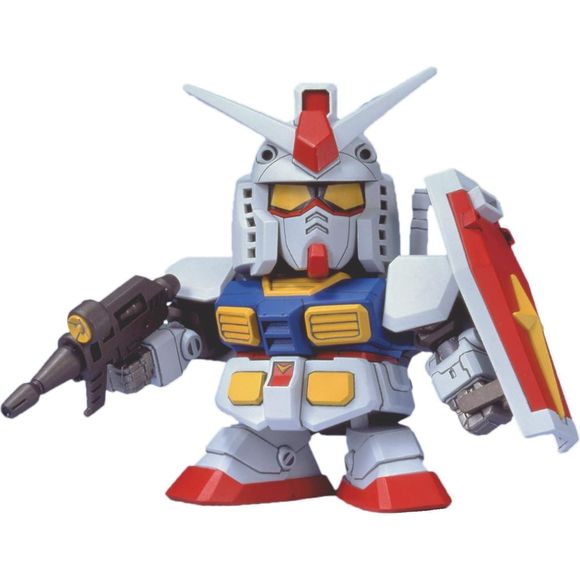 A small chibi-styled version of the Original Gundam! Features proportion and design details for a cute appearance and can replicate many poses like its normal sized counterparts.