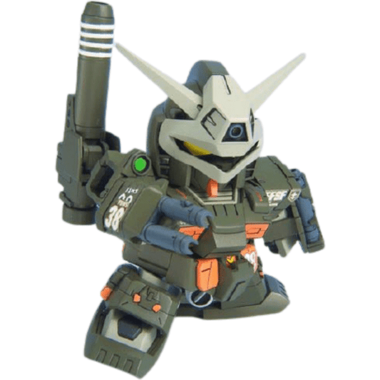 The latest entry into the 'G-Generation Neo' series of SD Gundam kits, this is the FA-78-1 Full-Armor Gundam. Option parts are included to build a simple RX-78 Gundam (without the backpack and extra armor), or to build the 'G-Base', an original mecha design (with one kit you can build ONE of the three variations -- not all three). Features snap assembly with no glue or paint required. Parts are molded with great detail (as much as you can reasonably put on an SD kit!), and in color. Stickers are included fo