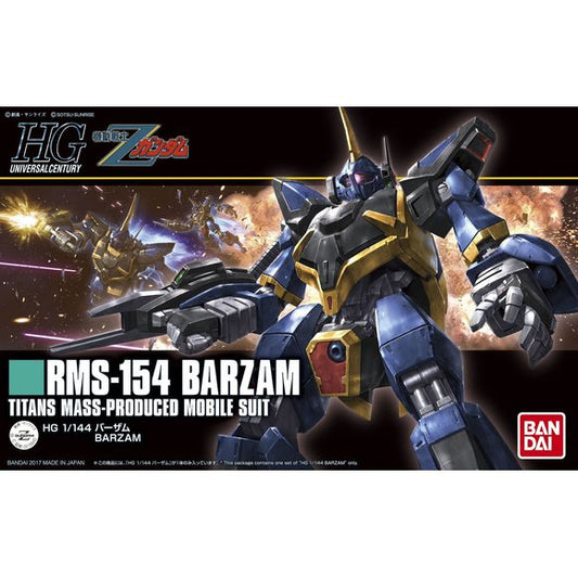 The highly anticipated mobile suit from the popular "Zeta Gundam", Barzam, is making its way into the HGUC line-up! Accurately proportioned to the anime, you can create your favorite scenes! The ball joint gimmick in the arms and legs allows for a wide range of movement allowing you to create a variety of poses. Utilizing clear parts in the Mono-eye and superior color injected plastic bring extra realism. Set includes beam rifle, two beam sabers, and Balkan pod system. Runner x8. Sticker sheet x1. Instructi