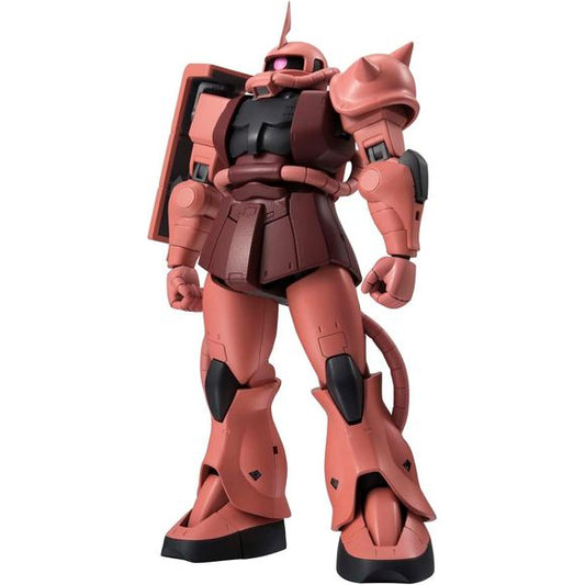 From memory to imagination, you can relive the excitement of your favorite anime again with this new Action New Imagination Memory Emotion (A.N.I.M.E.) series from TAMASHII NATIONS. Top technology is used to create this unprecedented line of ROBOT SPIRITS. All-over new joint structure allows one to pose Char's custom Zaku in anime reminiscent poses that couldn't be made before. Newly refigured pipe parts mean this Zaku moves more freely than any before! [Set Contents] interchangeable hands (x8), zaku machin